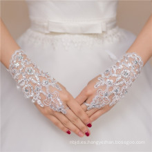 Guante atractivo del cordón de la boda de la decoración del knit del cordón de la señora de la nueva manera del diseño guante